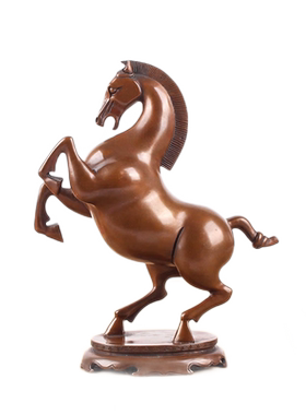 紫铜唐马摆件马到功成
