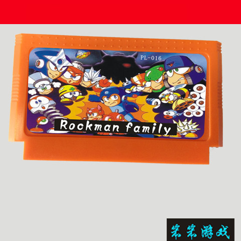 FC 游戏卡带8位红白机游戏黄卡洛克人经典十合一