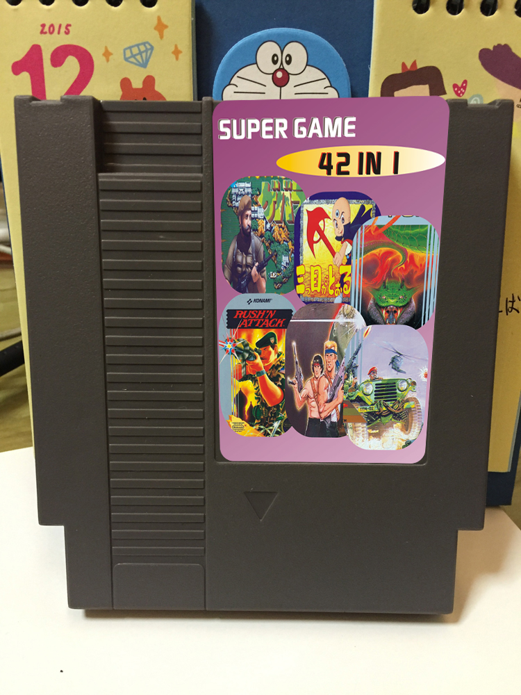 8位72pin NES 游戲卡42合一(赤色要塞 魂斗羅 沙羅曼蛇 綠色兵團)