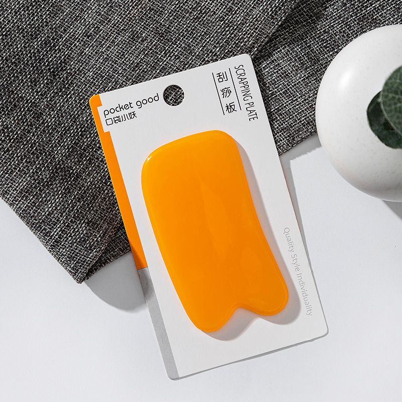 厂家防滑直供大号01刮痧板刮痧片蜜蜡色全身按摩经络器材拔火罐