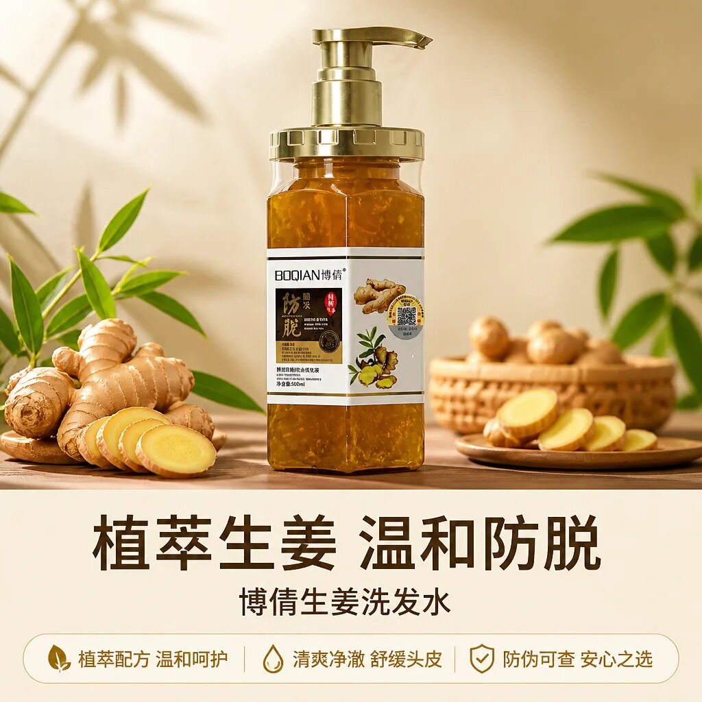 博倩防脱控油洗发露500ml生姜