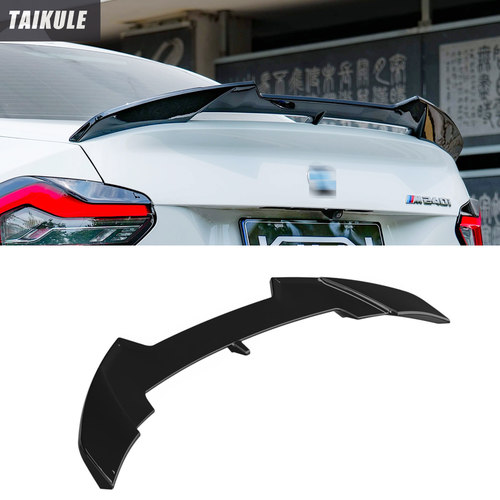 22-26款两门版G42/225i/M240i VTEN尾翼ABS亮黑色顶翼黑武士套件