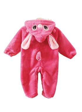 个月秋冬珊瑚绒动物造型爬服睡衣
