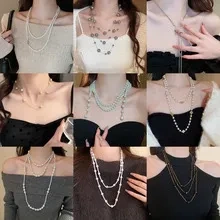 超长巴洛克珍珠多层毛衣链高级感复古时尚项链气质百搭轻奢项饰女