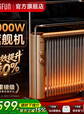 先锋龙鳞片油汀电暖气家用大面积取暖器石墨烯室内加热器节能款L9