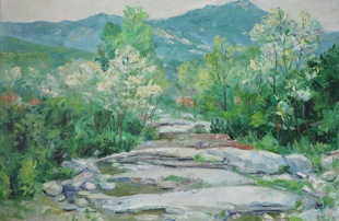 手绘原创风景自制油画作品乡村装饰画欧式客厅餐厅壁画原稿收藏品