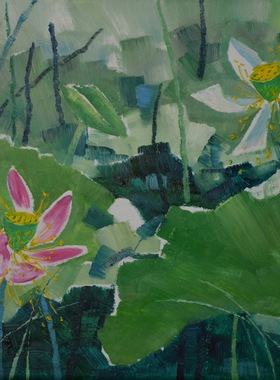油画作品背景装饰欧式