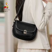 稻草人包包女2026新款 高级感通勤马鞍包时尚 百搭斜挎单肩包腋下包