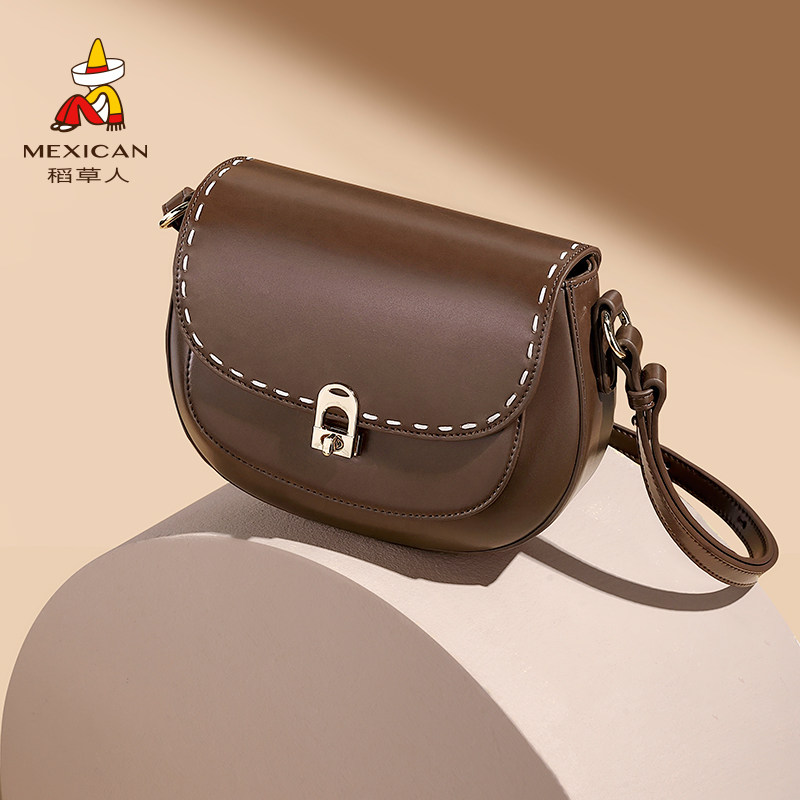 稻草人包包女2026新款高级感通勤马鞍包时尚百搭斜挎单肩包腋下包