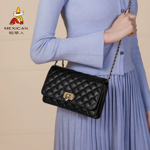 Летняя кожаная сумка на одно плечо, небольшая сумка, в стиле Шанель, из натуральной кожи