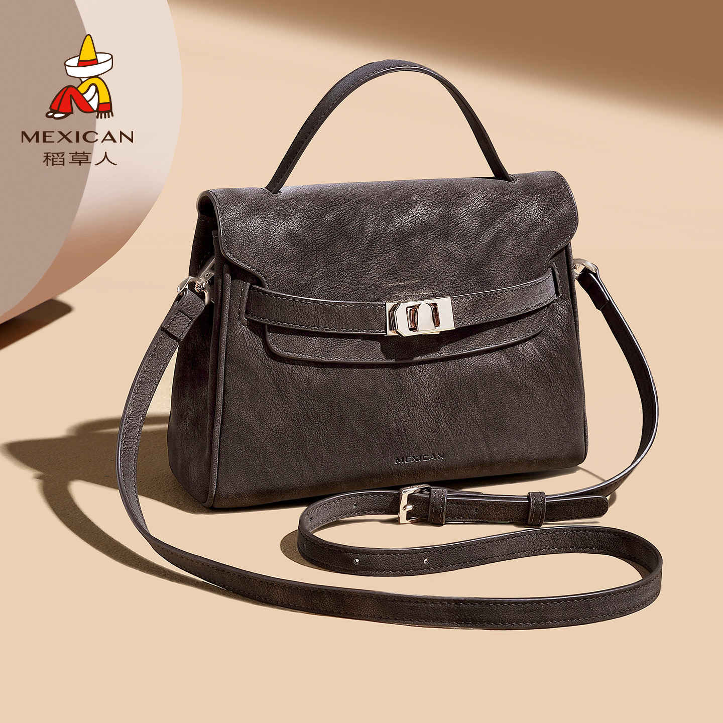 稻草人包包女2026新款凯莉包小众设计感手提包高级通勤单肩斜挎包