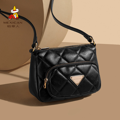 稻草人女士包包2025夏季新款斜挎包小香风高级感相机包休闲单肩包