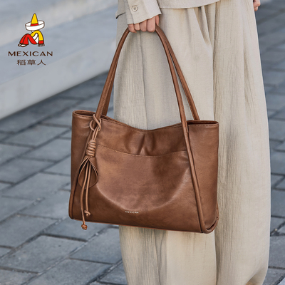 稻草人大容量托特包高级时尚包包