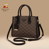 百搭通勤大容量斜挎包女包 手提包妈妈包时尚 稻草人包包女新款 夏季