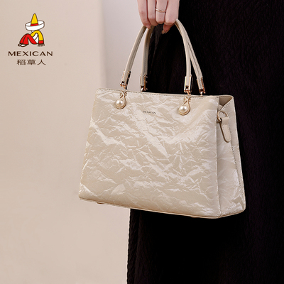 稻草人女士包包2026新款妈妈包大容量高级感单肩斜挎手提包通勤包