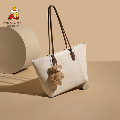 稻草人大容量包包春季女士2025新款潮流百搭托特包时尚单肩通勤包