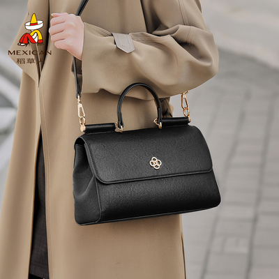 稻草人PU高级轻奢质感手提斜挎包