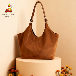 稻草人包包女2026新款腋下包大容量休闲单肩包通勤百搭女士托特包