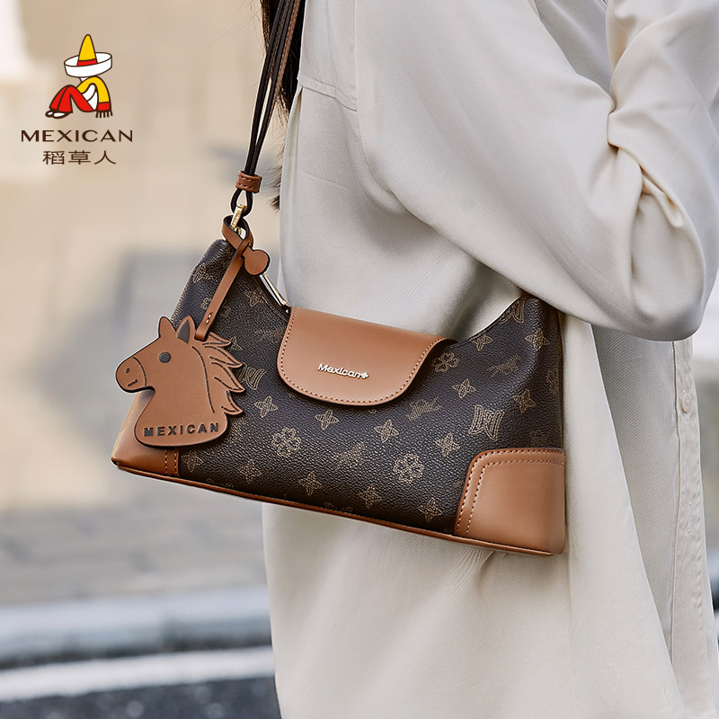 稻草人马年包包女新款高级感腋下包时尚复古百搭通勤单肩包斜挎包,箱包皮具/热销女包/男包,腋下包,淘宝优惠券,粉丝福利购,淘宝优惠卷