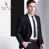 上班西装 职业装 大码 正装 礼服 巴豹男士 修身 商务休闲黑蓝色西服套装