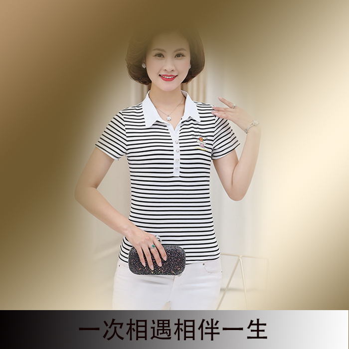 农村反领淘宝网乡村版大龄女装夏短袖t恤衫妈妈50-60岁中年休闲装