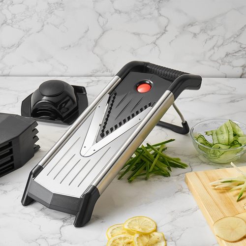TV热销跨境不锈钢切菜器V型5合1多功能蔬菜水果土豆刨丝切片器