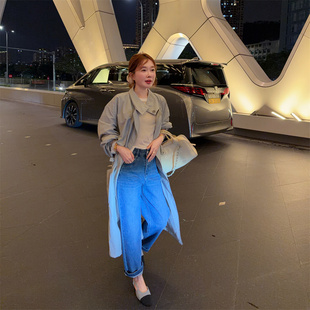 显瘦直筒牛仔裤 BORAKOO