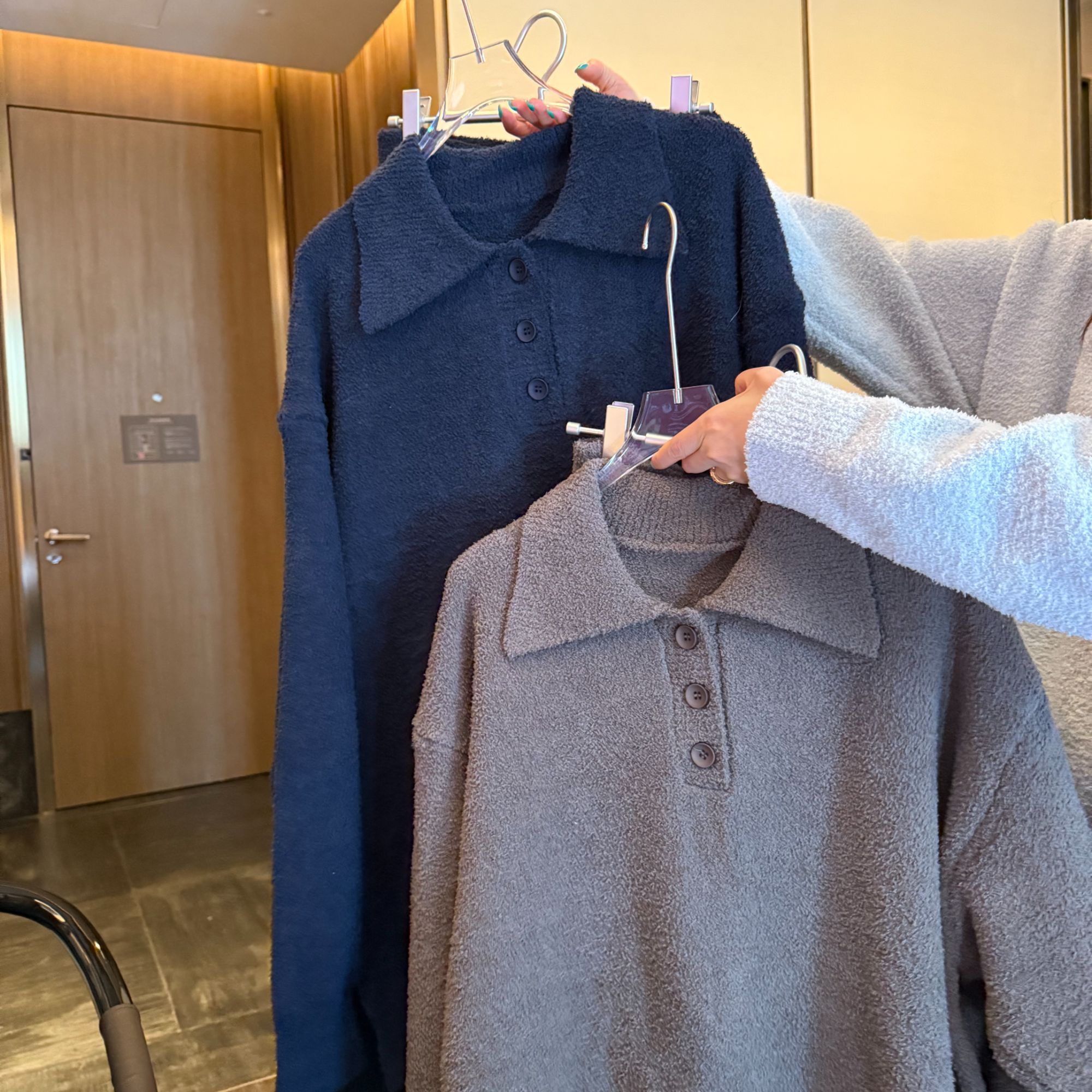 【BORAKOO】极简软糯~翻领  男士家居服（可外穿）套装N