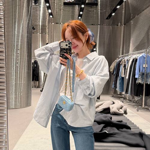 【BORAKOO】雾蓝色简约衬衫