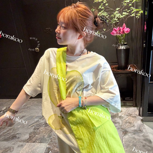 【BORAKOO】荧光绿口袋背包斜挎包