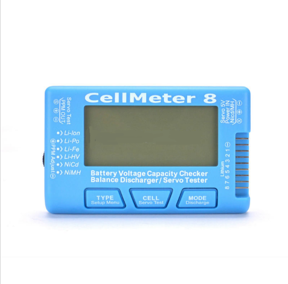 精度功能锂电池电压电显平衡舵机测试仪 CellMeter 8 AOK