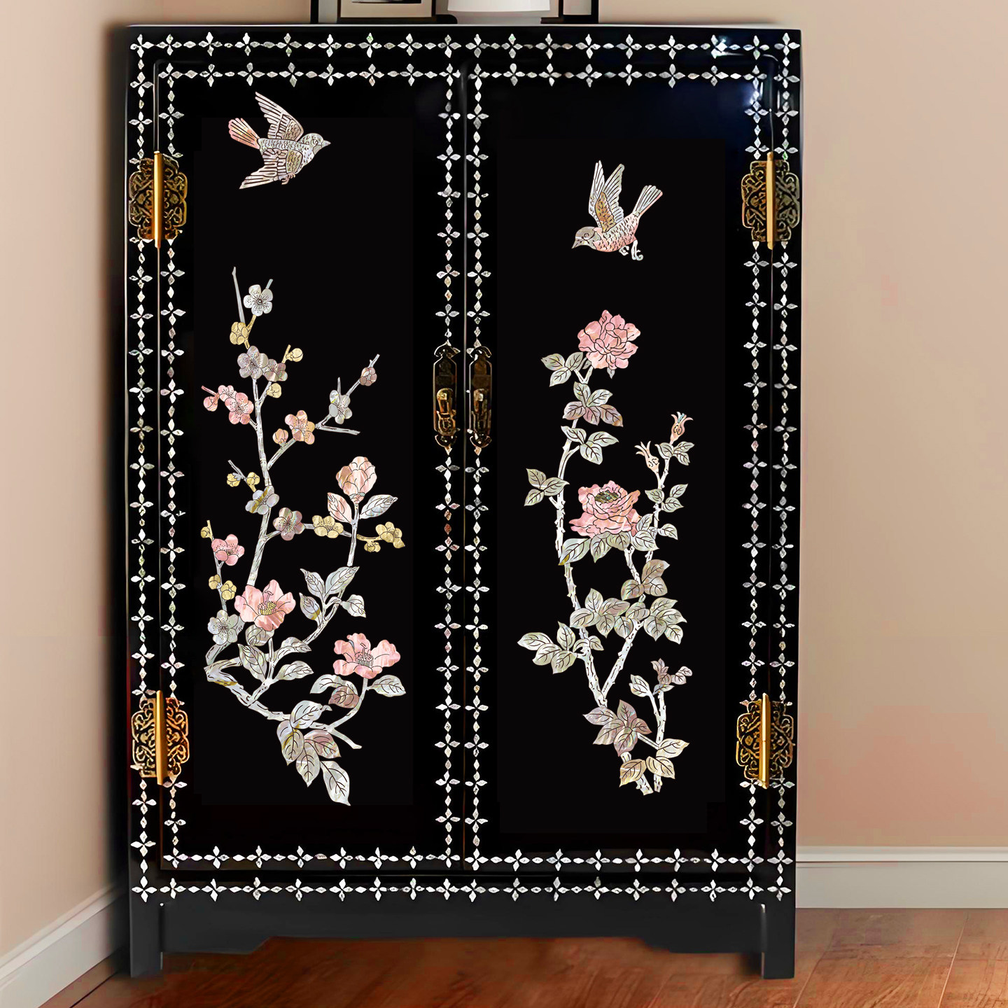 大盟水移画仿螺钿贴纸墙贴画