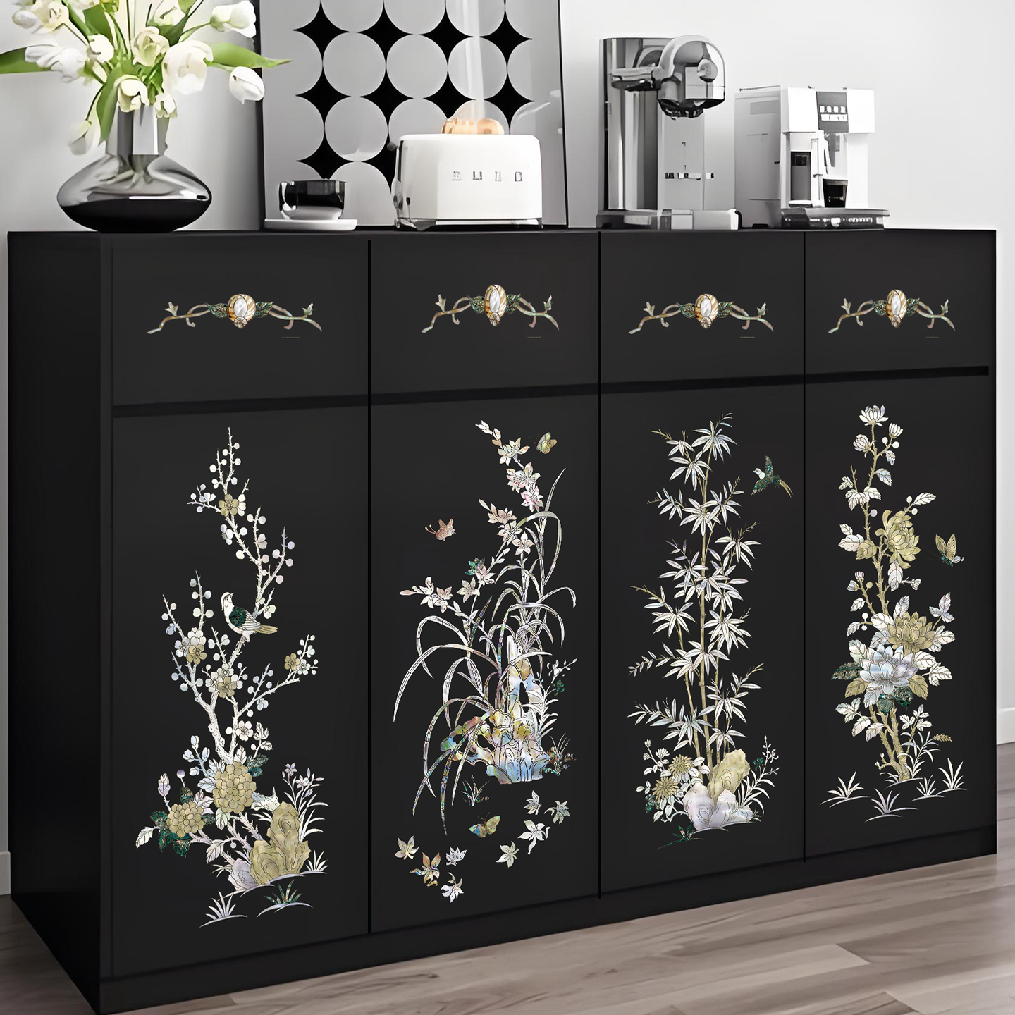 大盟水移画柜子贝雕螺钿贴纸装饰