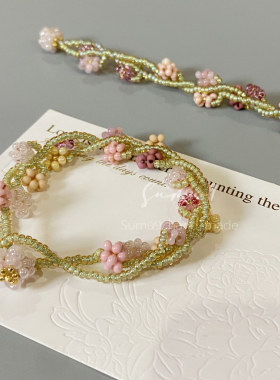 手工手链串珠温柔米珠女