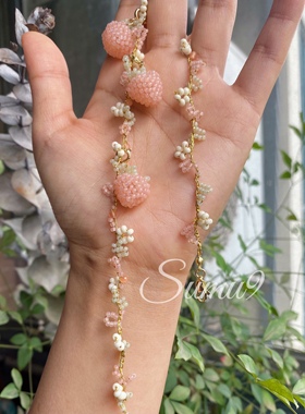 自制手链混合钩织女米珠