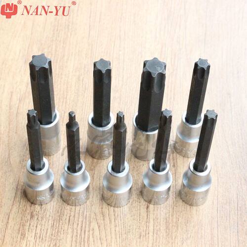 南豫 内六花旋具套筒1/2T25-T90六花套筒六角头挖机专用工具
