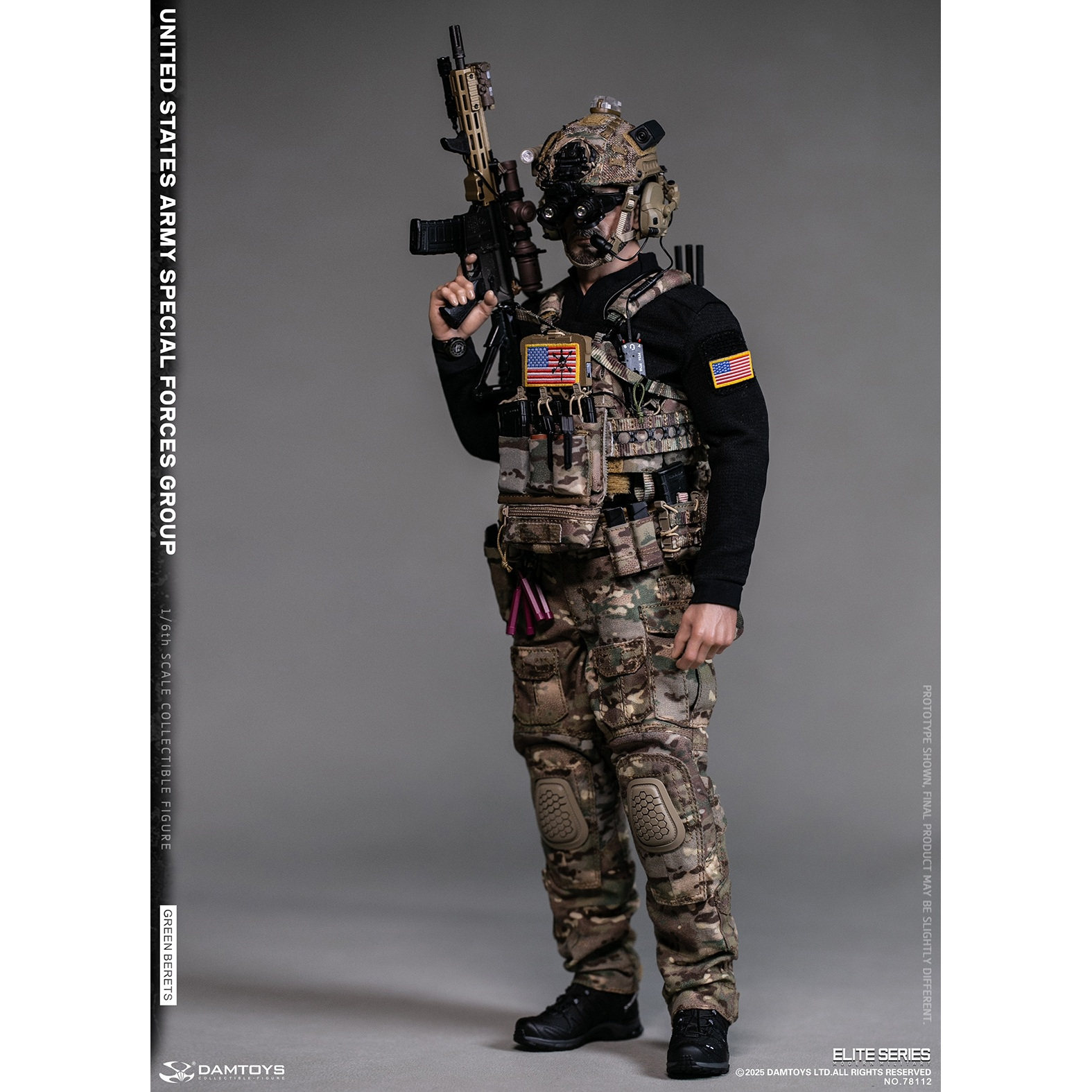 【定金包邮】DAMTOYS 美国陆军特种作战群 绿色贝雷帽 可动人偶