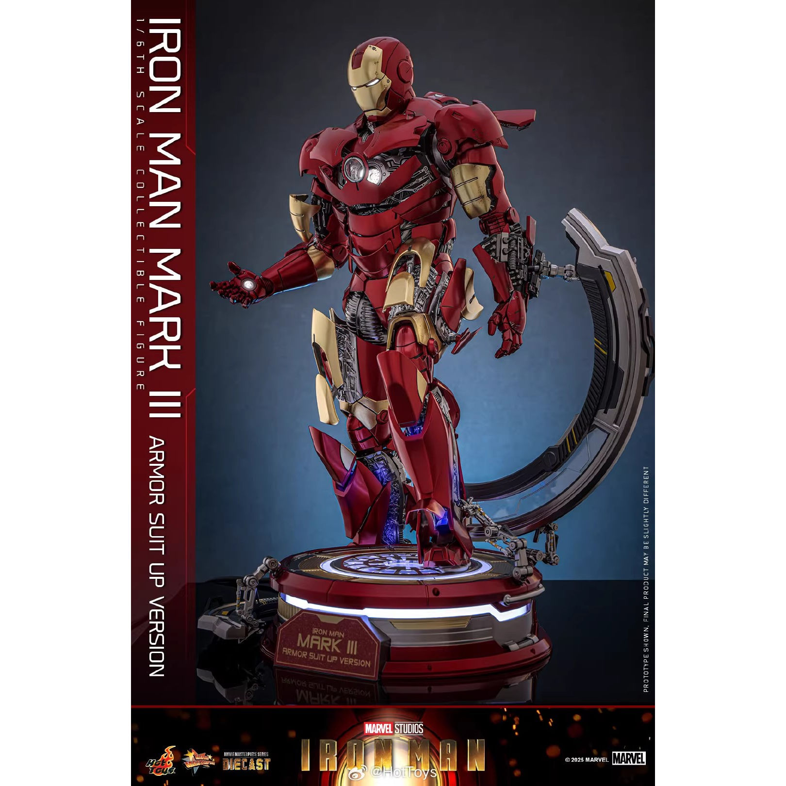 先行定金  HOTTOYS HT 钢铁侠 钢铁侠Mark3 着甲版 可动手办