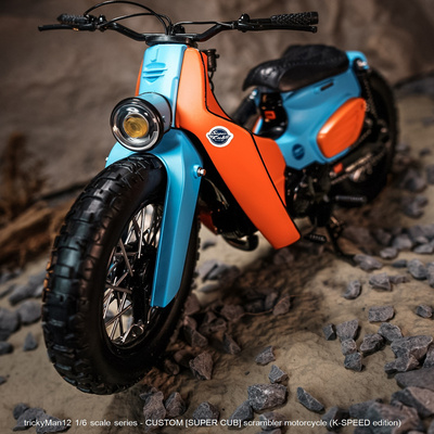 【定金】 trickyMan12 1/6 SUPER CUB SCRAMBLER 摩托车 雕像手办