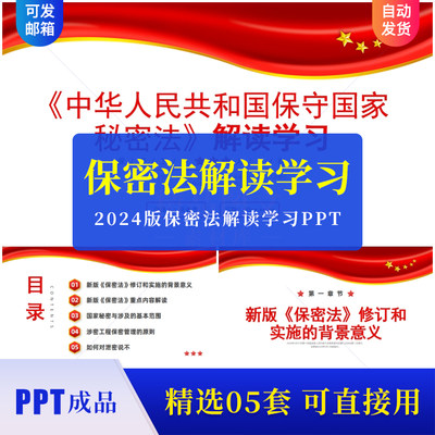 2024新版保密法解读学习PPT成品课件修订背景管理原则全文学习ppt