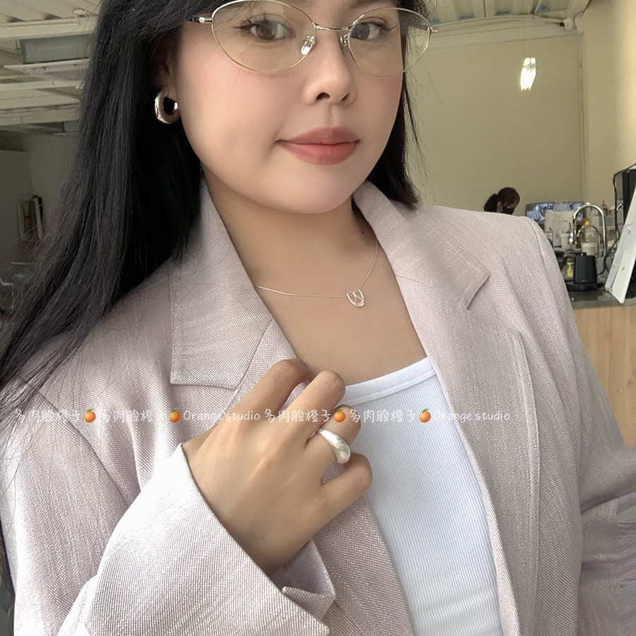 【橙子家】超轻方圆脸素颜猫眼墨镜女金丝防蓝光眼镜显脸小墨镜