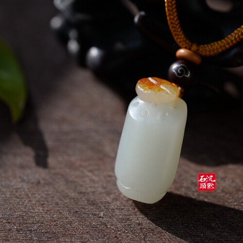 羊脂白玉一路连科和田籽料送友带