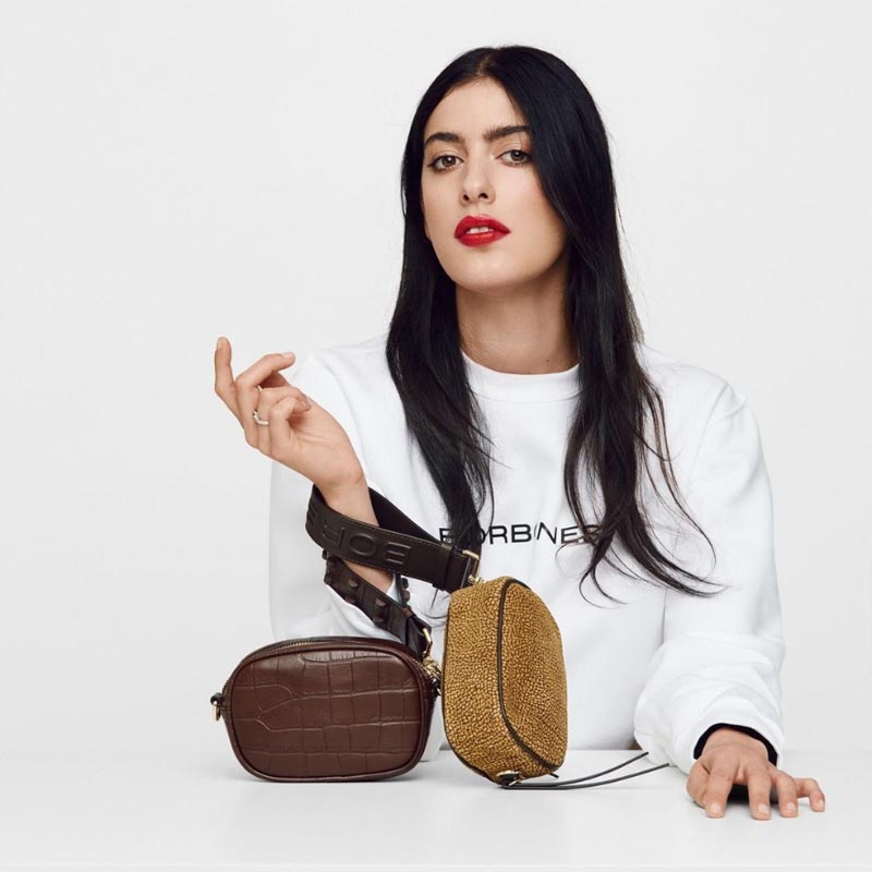 意大利制Borbonese贝壳包斜挎包