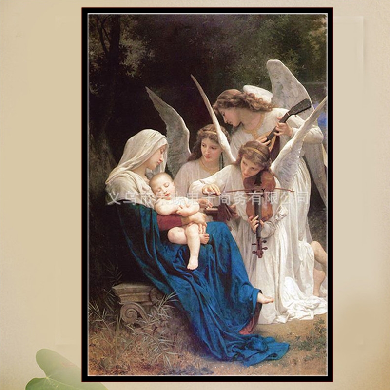 自己贴手工diy世界名画天使钻石画满钻欧式人物油画竖版2025新款