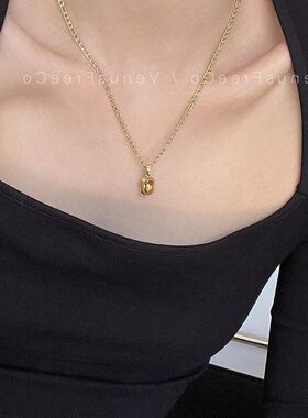 新款链嘻哈风简约锁骨饰品时尚2022女项链小众落日余晖年厂家直销