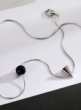 小众女链项链设计设计圆锥锁骨2023新款简约高级轻奢颈链