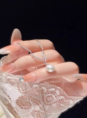 锁骨柳叶女拼接锆不气质轻奢风钢