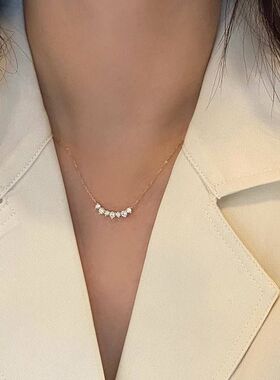 设计感女款链小众项链锆石锁骨