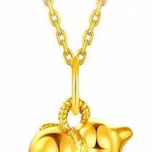 中国风链项链新款黄金色锁骨葫芦吊坠小年2023福禄