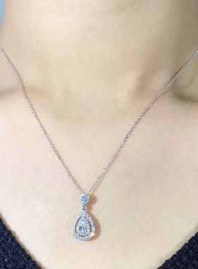 链货源梨形聚会满钻项链代发百搭